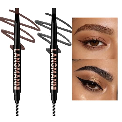 Dual-Ended Eyebrow Pencil with Spoolie Brush - Ultra-Fine Tip