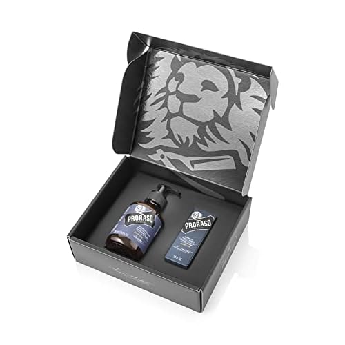 Proraso Azur Lime Beard Care Duo Kit - Beard Wash and Oil with Fresh, Citrus Scent for Long or Full Beards - Premium Italian Gift Set for Men