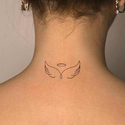 Angel Wing Temporary Tattoos for Women, 2 Sheets Waterproof