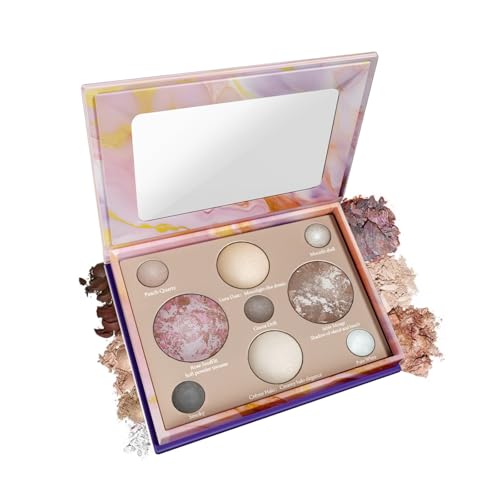9-Color Baked Makeup Palette - 4 in 1 Face & Eye Palette