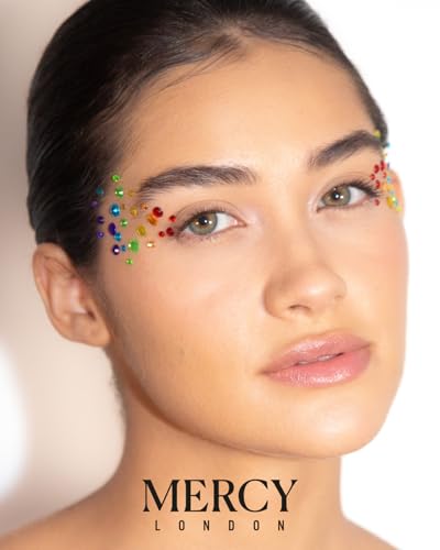 MERCY LONDON Face Gems Stickers - 4 Sheets Rainbow Rhinestones