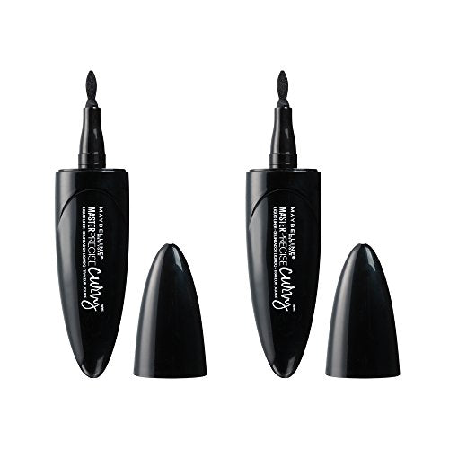 Maybelline Master Precise Curvy Liquid Eyeliner, Black, 2 Pack