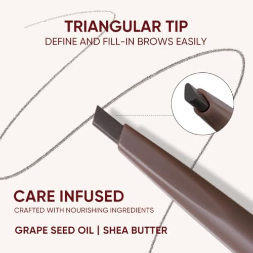 Judydoll Triangular Eyebrow Pencil Dual-Ended Grey Brown