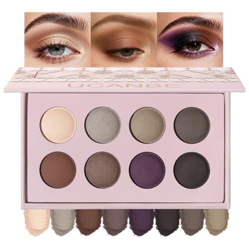 UCANBE 8 Color Matte Eyeshadow Palette - Highly Pigmented Neutral Tones