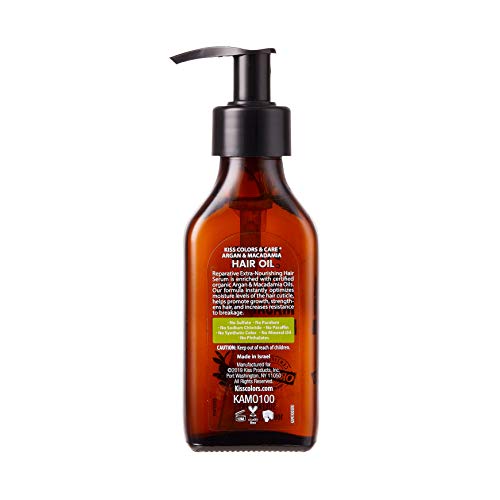 KISS Argan & Macademia Reparative Hair Oil Serum 100mL (3.38 US fl.oz.)