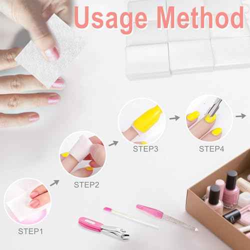 Eyxformula 270 Pcs Lint Free Nail Wipes - Thick and Absorbent Gel Polish Removal Cotton Pads Nail Supplies for Home & Salon Manicure