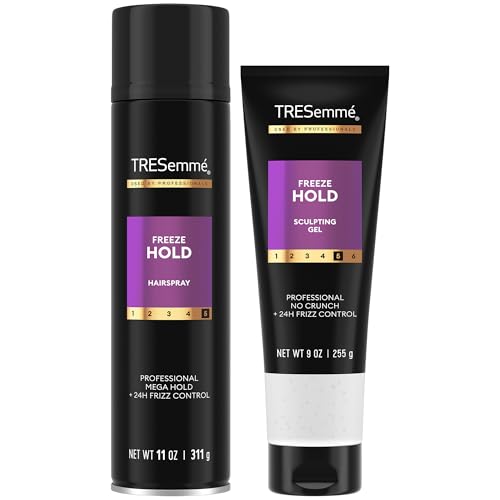 TRESemme Freeze Hold Hairspray + Sculpting Hair Gel, Alcohol-Free ??Anti-Humidity, 24H Frizz Control