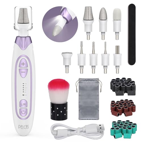 Electric Toenail Grinder & Nail Drill Kit - 5 Speeds, LED Light
