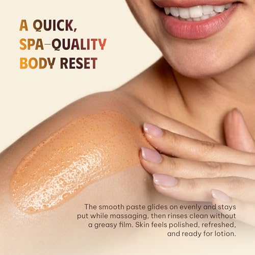 Exfoliating Brown Sugar Body Scrub with Coconut Shreds, Vitamins C, E & B5 ? Softens & Refreshes Look of Skin ? 8.8 oz
