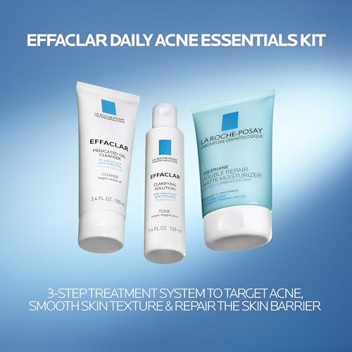 La Roche-Posay Effaclar Daily Acne Kit - Cleanser, Toner & Moisturizer