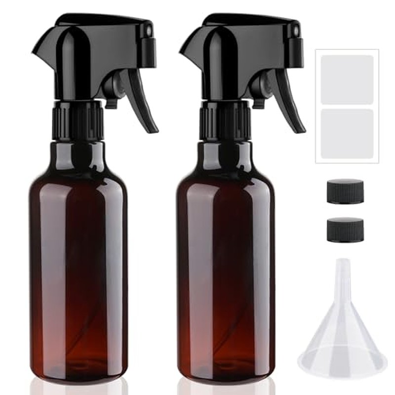 12oz Continuous Spray Bottles | Heavy Duty Mister for Hair, Plants & Cleaning (2-Pack)