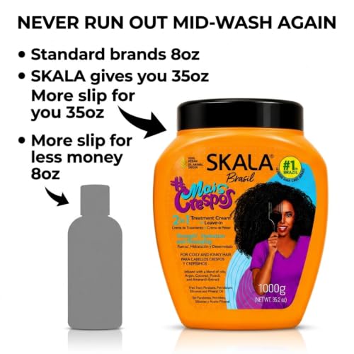 SKALA Mais Crespos 4C Curl Defining Cream 1000g + Anti Frizz Oil