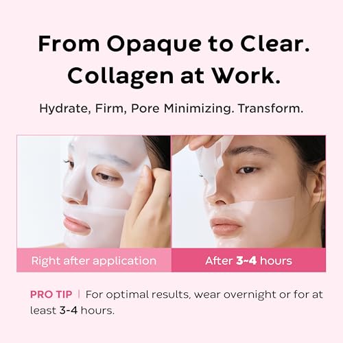 Deep Collagen Gel Mask ? Overnight Collagen Face Mask for Pore Minimizing and Firming, Niacinamide for skin radiant, korean skin care facial mask, 38g (1EA)