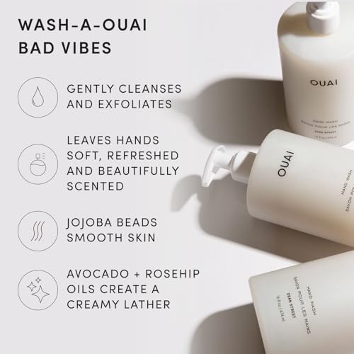 OUAI Dean Street Hand Wash - Exfoliating Liquid Soap, 16 Fl Oz
