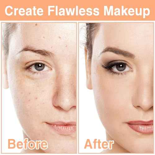 2Pcs Mushroom Head Air Cushion CC Cream, Long Lasting Oil Control BB Cream for All Skin Types, Moisturizing Foundation Face Makeup Set with Foundation Brush £¨#Natural£©