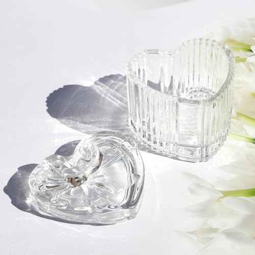 BQAN Dappen Dish for Monomer with Lid, Nail Liquid Holder Acrylic Powder Holder, Acrylic Glass Jar for Nail Art, Clear Glass Crystal Cup for Nail Art (Clear)