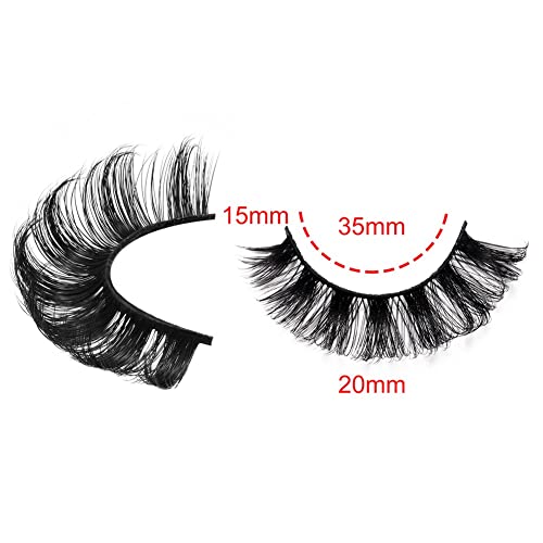 10 Pairs DD Curl 3D Russian Strip Lashes - Fluffy Reusable