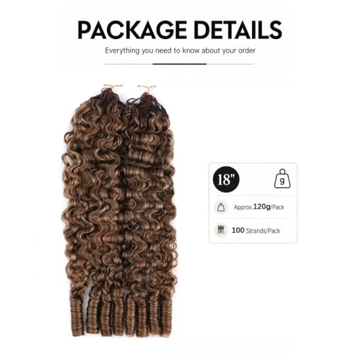 Brazilian Remy Crochet Hair 18 Inch Colored Extensions