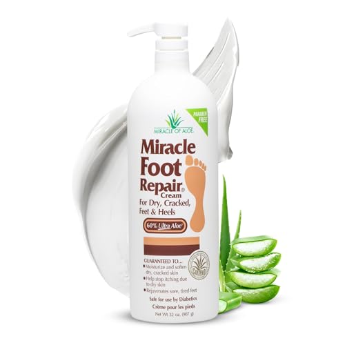 Miracle Foot Repair Cream, 32 oz - Aloe for Cracked Heels