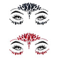 2 Packs Face Gems Jewels Black and Red for Halloween Festival Face Gems Tattoo Stickers Rhinestone Crystal Body Gems Stones for Women Party Costume Makeup