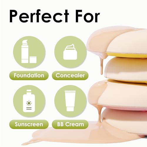 Makeup Blender Sponges, Latex-Free, 5Pc Set - Liquid Foundation & Powder