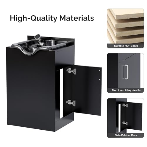 OmySalon Shampoo Bowl Station with Faucet & Headrest