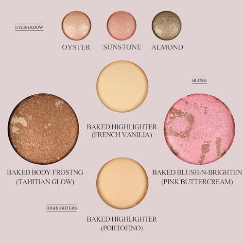 Baked Makeup Palette - 7 Colors Bronzer, Blush & Eyeshadow