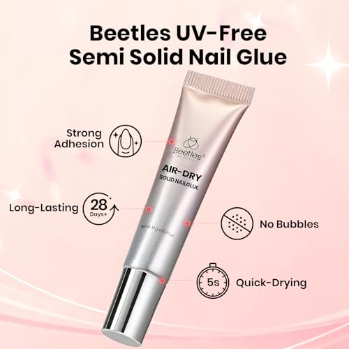 Beetles Nail Glue for Press On Nails - UV-Free, 2Pcs 10g