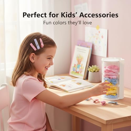 Rotating Hair Accessory Organizer - 3-Layer Makeup Brush Holder