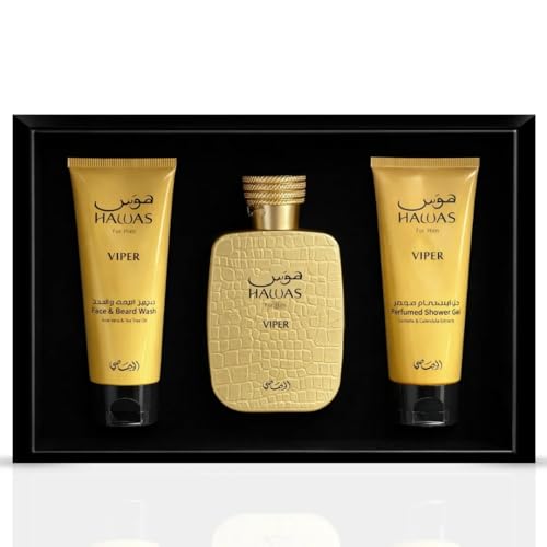 RASASI Hawas Viper 3-Piece Perfume Gift Set - Men’s Fragrance & Grooming