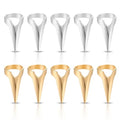 10 Piece Hair Sectioning Rings - Gold & Silver Braid Tool Set