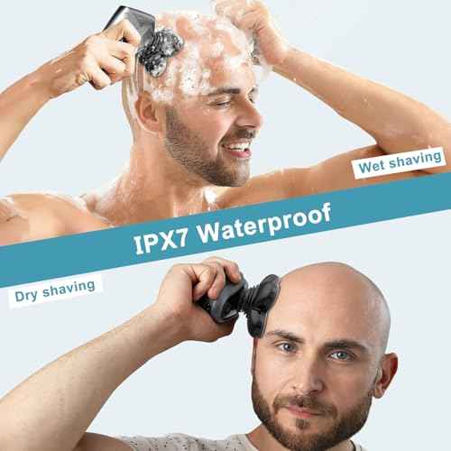 3 PCS Head Shaver Replacement Blades, Gifts for Him Mens Husband Dad - Birthday Gift Ideas for Dad, 5-Blade Shaver Heads for Bald and Face Hair with Cleaning Brush