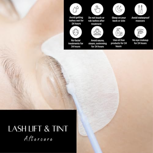 Lash Lift & Tint Aftercare Cards - 50 Pack