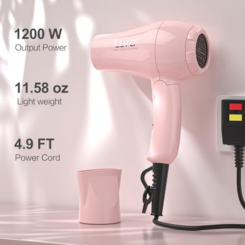 LURA Foldable Travel Hair Dryer 1200W Dual Voltage