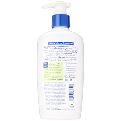 Kiss My Face - Lavender And Shea Moisture Shave, 11 fl oz cream