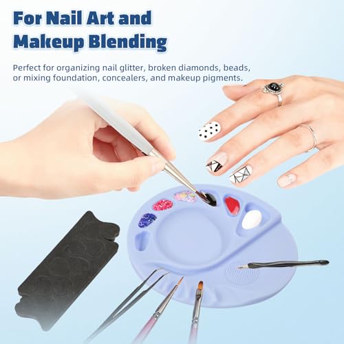 5-in-1 Silicone Makeup Palette with Spatula Tool