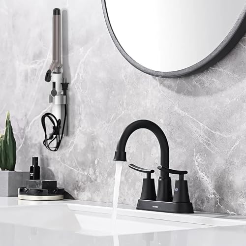Linkidea 2 Pack Curling Iron Holder Wall Mount, Hair Styling Tool Storage Organizer, Hairdressing Hanging Rack Stand for Flat Irons, Curling Wands (White, Large)