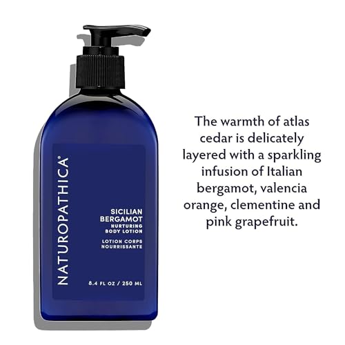 Naturopathica Sicilian Bergamot Body Lotion - Daily Citrus Body Moisturizer w/Orange, Clementine, Grapefruit and Aloe - Made in USA, 4.7 oz.