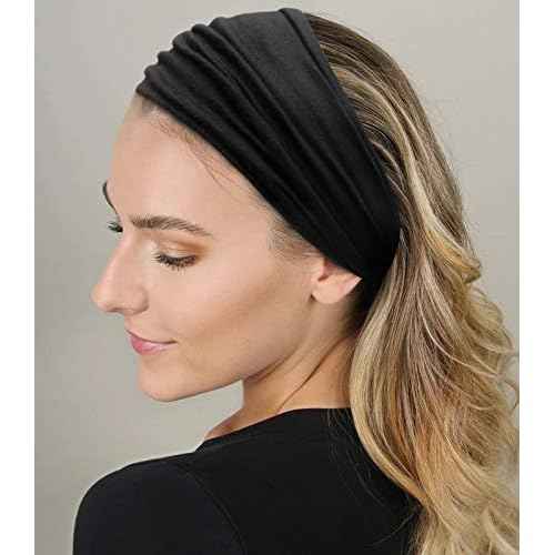 Tobeffect Headbands for Women African Boho Wide Hairband Headband Knotted Head Wraps Turbans Hair Accessories