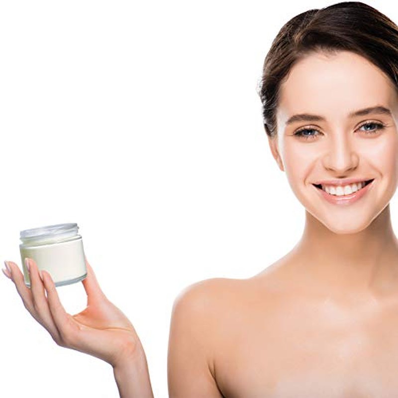 2oz Clear Glass Jars with Lids, 40 Pack - Airtight Cosmetic Containers