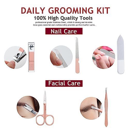 Professional 5-Piece Manicure Set with Stainless Steel Tools
