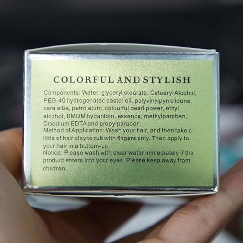 White Hair Wax Color - Temporary Washable Styling Clay