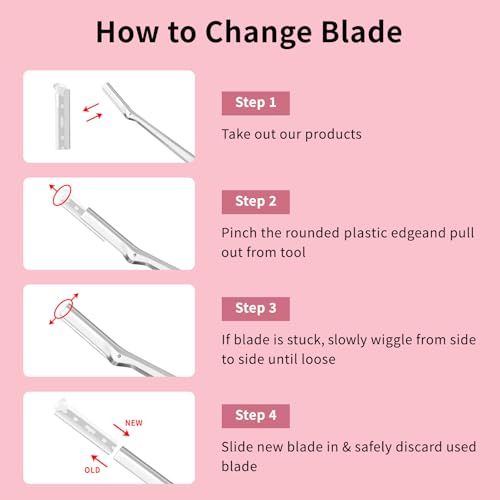 Razor Replacement Blades for Tweezerman Facial Razor – 20 Count