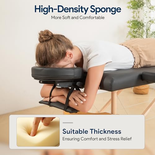 Brelley Portable Massage Table Wooden 2-Fold Adjustable