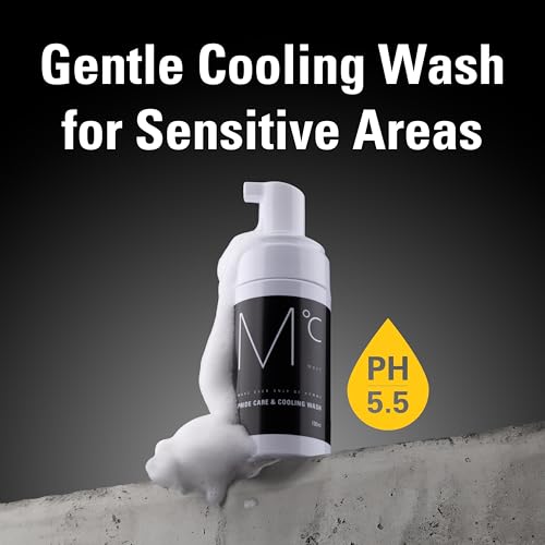 Mdoc Men¡¯s Intimate Wash, Cooling Intimate Foam Cleanser with Menthol & Peppermint, Gentle Daily Care for Sensitive Skin, 100ml