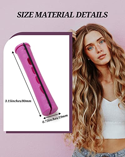 60-Piece Perm Rods Set for Natural Hair - 0.75" Plastic Rollers