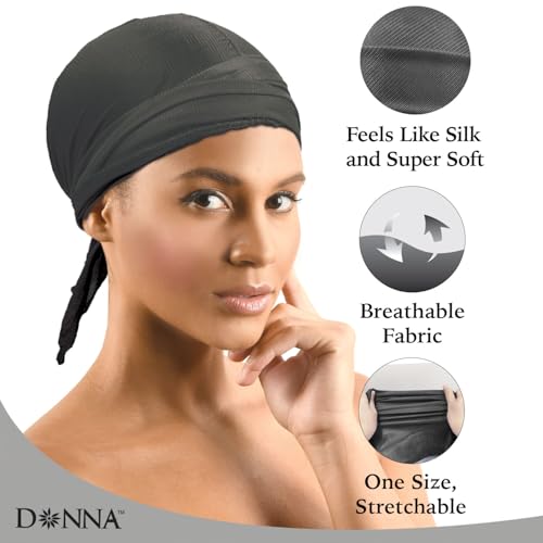 DONNA Silky Smooth Satin Wrap – Soft Breathable Head for Sleeping,