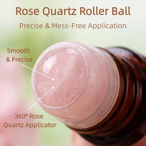 Cold-Pressed Castor Oil Rose Quartz Roller Ball - 1.7 oz