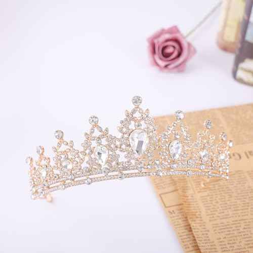 Princess Tiara and Crown for Women Wedding Tiaras for Bridal girls Tiaras and Crystal Crowns Rhinestone Headband Metal Hair Accessories for Costume Birthday Party Prom Gifts