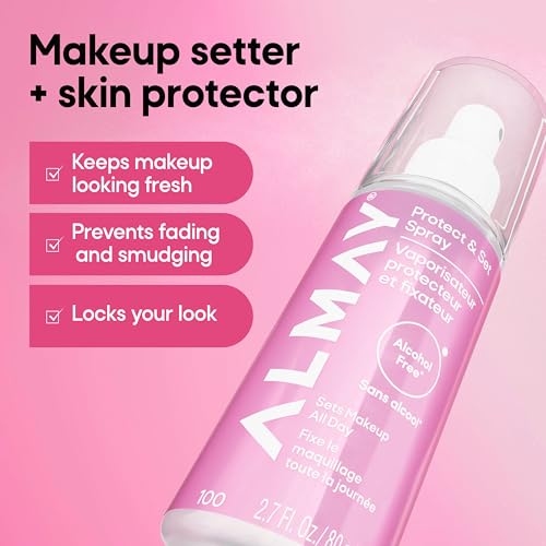 Almay Protect & Set Spray, Hydrating Makeup Setting Spray, Vegan Face Mist, 100, 2.7 fl oz
